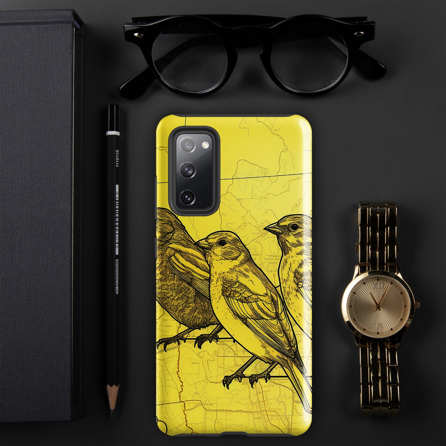 Yellowhammer Birds On Map Graphic Design Tough case for Samsung®