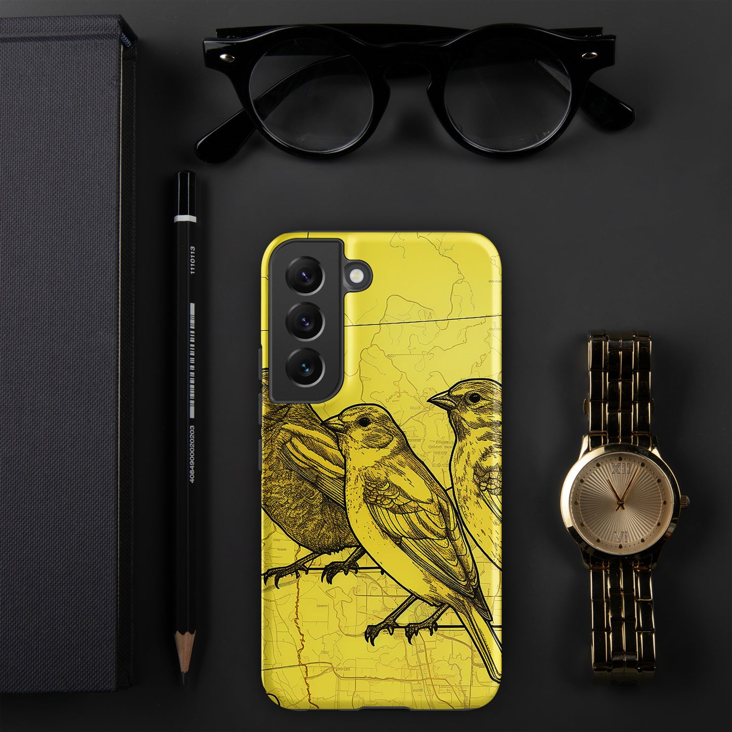Yellowhammer Birds On Map Graphic Design Tough case for Samsung®
