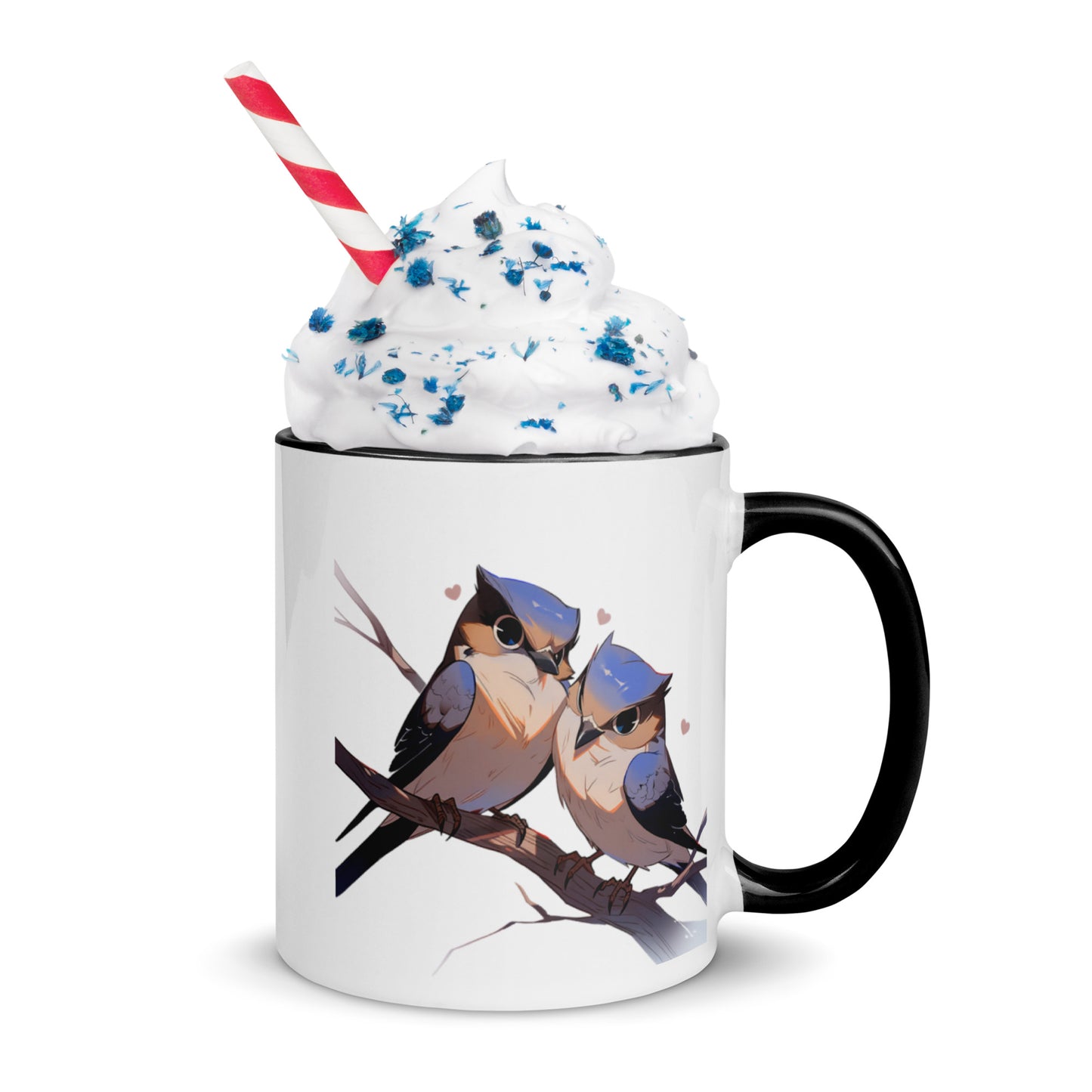 Whiskered Treeswift Lovebirds Mug with Color Inside