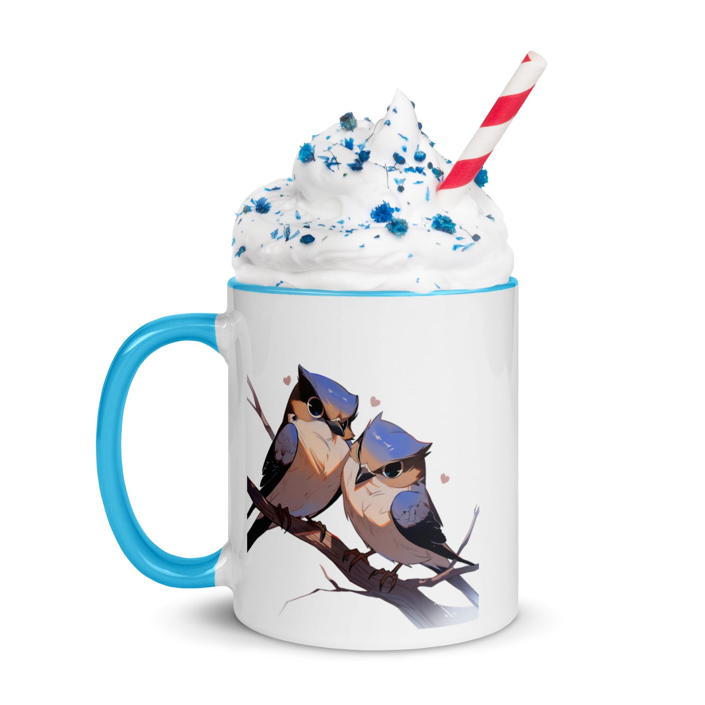 Whiskered Treeswift Lovebirds Mug with Color Inside
