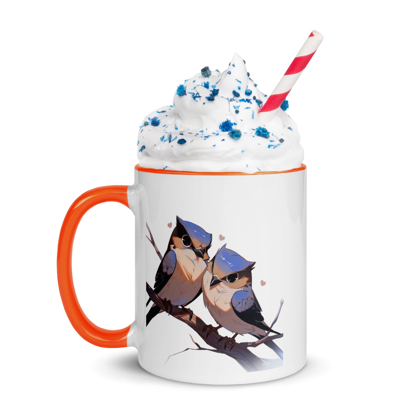 Whiskered Treeswift Lovebirds Mug with Color Inside